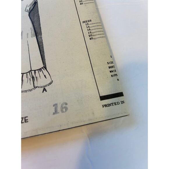 Vintage 1940's American Weekly Mail Order Pattern #3826 Misses Slip Size 16 - Picture 4 of 7